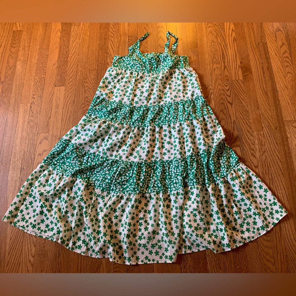 NWT Green Ditsy Floral Midi Dress size M - Picture 6 of 11
